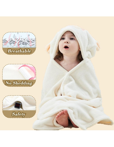 Toallas con Capucha FOINEMYED 2-Pack Bebés Suaves 69.85x139.7cm