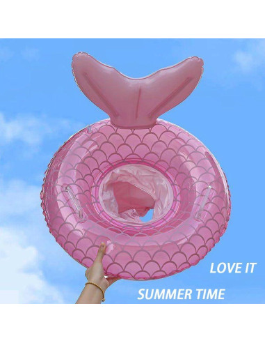 Flotador Inflable para Bebés UMBWORLD Sirena Rosa 20kg