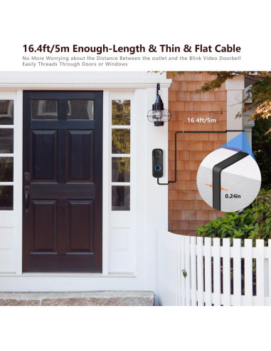 Cable de Alimentación 2 en 1 Goldtime para Blink Video Doorbell 5m