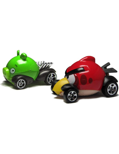 Juguete Hot Wheels Angry Birds Pájaro Rojo y Cerdo Minion