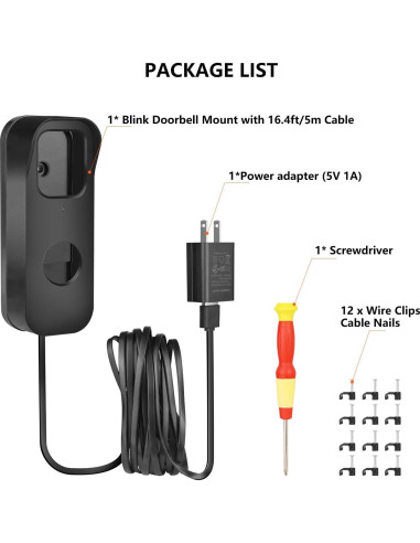 Cable de Alimentación 2 en 1 Goldtime para Blink Video Doorbell 5m