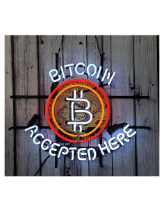 Luz de Neón Bitcoin MeiLi 61x51 cm Hecha a Mano