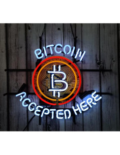 Luz de Neón Bitcoin MeiLi 61x51 cm Hecha a Mano 2