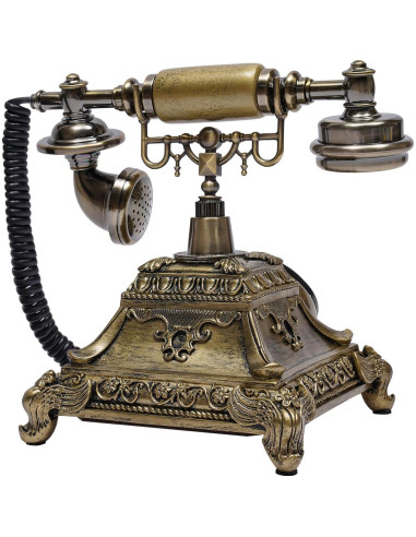 Teléfono Antiguo Sangyn Retro Europeo 1.2kg 29.2x25.4cm Bronce