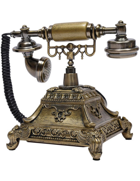 Teléfono Antiguo Sangyn Retro Europeo 1.2kg 29.2x25.4cm Bronce