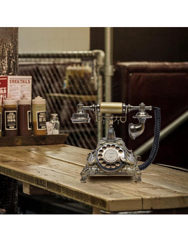 Teléfono Antiguo Sangyn Retro Europeo 1.2kg 29.2x25.4cm Bronce