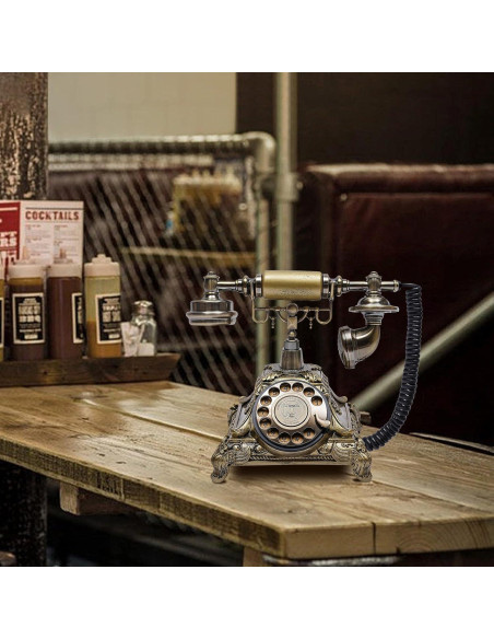 Teléfono Antiguo Sangyn Retro Europeo 1.2kg 29.2x25.4cm Bronce
