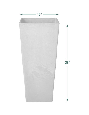 Macetero Cuadrado Alto Arcadia Garden 33x33x71 cm Chocolate