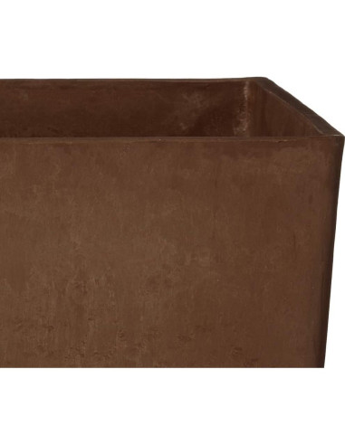 Macetero Cuadrado Alto Arcadia Garden 33x33x71 cm Chocolate