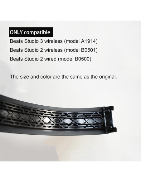 Diadema de Repuesto YzccSX para Auriculares Beats Studio 3 - Gris Dorado
