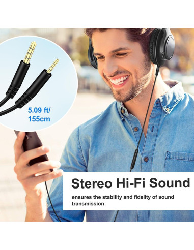 Cable de Audio Aux 3.5mm a 2.5mm Callez para Auriculares Bose y JBL