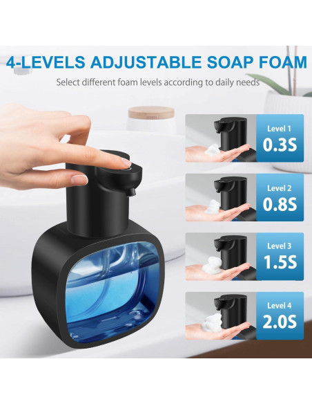 Dispensador Automático de Jabón Espumoso Gotofine 500ml Negro