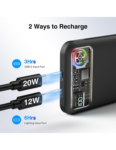 Banco de Poder Magnético KICUEI 11000mAh con Refrigeración Activa Banco de Poder Magnético KICUEI 11000mAh con Refrigeración Activa