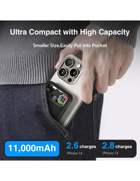 Banco de Poder Magnético KICUEI 11000mAh con Refrigeración Activa Banco de Poder Magnético KICUEI 11000mAh con Refrigeración Activa