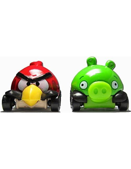 Juguete Hot Wheels Angry Birds Pájaro Rojo y Cerdo Minion