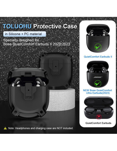 Funda Protectora AIBEAMER para Bose QuietComfort II/Ultra - Negro