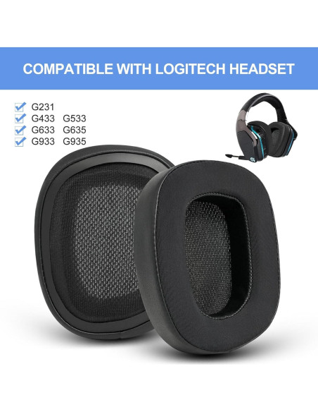 Almohadillas de Reemplazo Gel Refrigerante GEVO para Logitech G933 G635