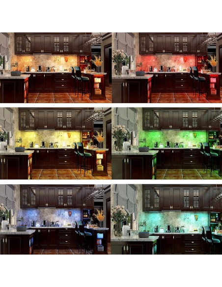 Luces LED de tira RGB LAMPAOUS 30.48cm 3PCS control Alexa