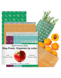 Bolsas Reutilizables Eparé para Verduras y Frutas - Set de 10