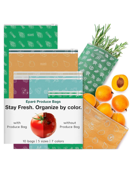 Bolsas Reutilizables Eparé para Verduras y Frutas - Set de 10