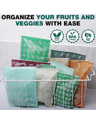 Bolsas Reutilizables Eparé para Verduras y Frutas - Set de 10