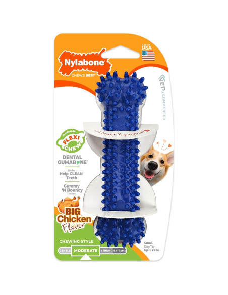 Juguete Dental Nylabone Flexi Chew Sabor Pollo Pequeño