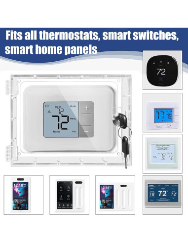 Caja de bloqueo para termostato groword con llave 17x13 cm