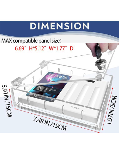 Caja de bloqueo para termostato groword con llave 17x13 cm