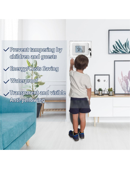 Caja de bloqueo para termostato groword con llave 17x13 cm