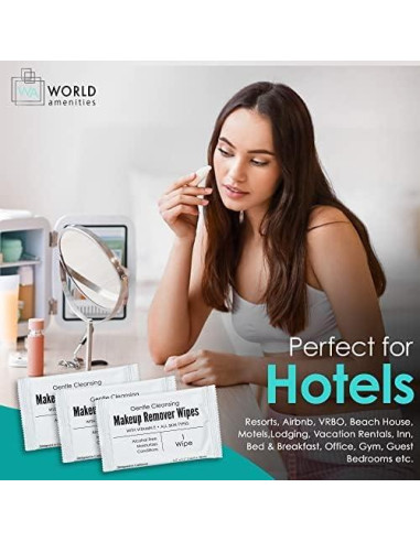 Toallitas Desmaquillantes a Granel World Amenities - 25 Unidades
