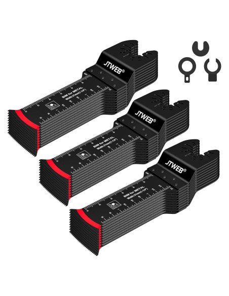 Cuchillas de sierra oscilante JTWEB 30PCS bimetálicas con caja