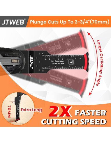 Cuchillas de sierra oscilante JTWEB 30PCS bimetálicas con caja