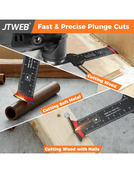 Cuchillas de sierra oscilante JTWEB 30PCS bimetálicas con caja