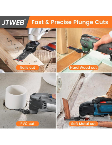 Cuchillas de sierra oscilante JTWEB 30PCS bimetálicas con caja