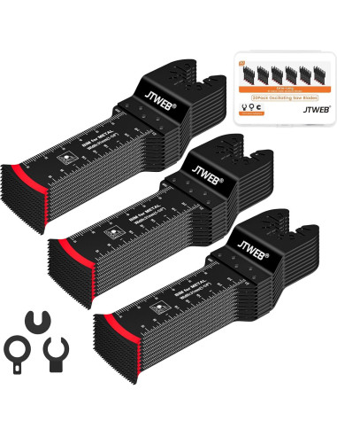 Cuchillas de sierra oscilante JTWEB 30PCS bimetálicas con caja