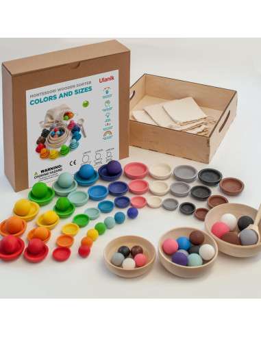 Juguete Montessori Ulanik Clasificador de Colores y Tamaños