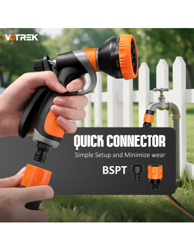 Carrete de Manguera Retráctil VOTREK 30.48 m Pared Automático