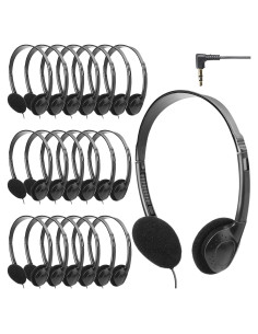 Auriculares Flutesan para Niños y Adultos - 20 Unidades Negro