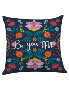 Funda de Almohada Cuadrada Littlefa Retro Floral 45x45cm