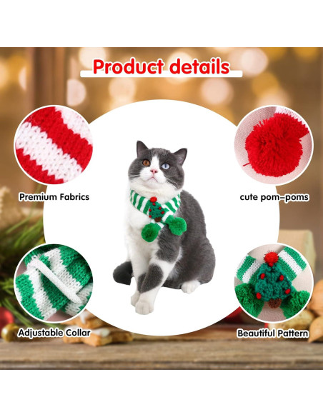 Bufanda Navideña para Mascotas Kunyeah - 2 Piezas, Pequeña