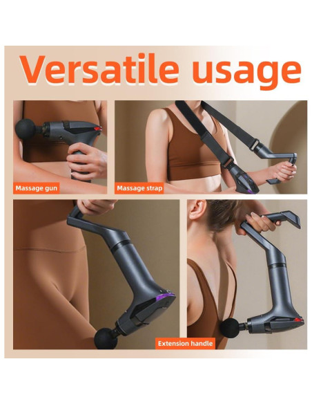 Pistola de Masaje 3 en 1 Lvaeci - Alivio Muscular Portátil Negro