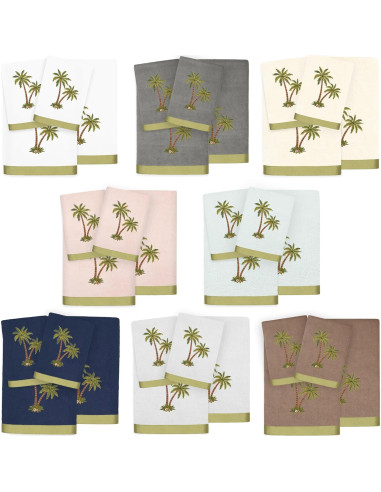 Conjunto de Toallas Premium Khalpera 4 Piezas Algodón Turco Aqua