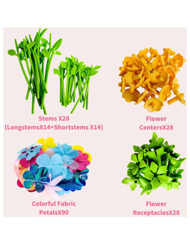 Kit de Manualidades de Flores DIY Dikopubby para Niños 3-6 Años