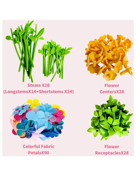 Kit de Manualidades de Flores DIY Dikopubby para Niños 3-6 Años