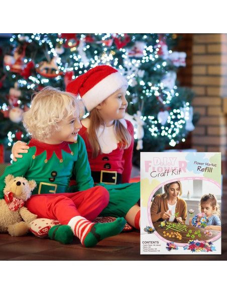 Kit de Manualidades de Flores DIY Dikopubby para Niños 3-6 Años