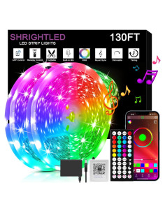 Tiras LED RGB 39.62m SHRIGHTLED con control remoto y APP