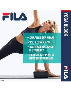 Bloque de Yoga FILA Accessories EVA Azul 22.86x15.24x10.16 cm 2