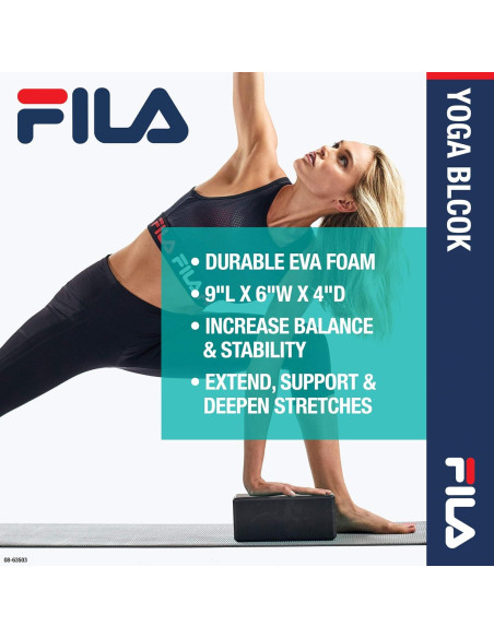 Bloque de Yoga FILA Accessories EVA Azul 22.86x15.24x10.16 cm