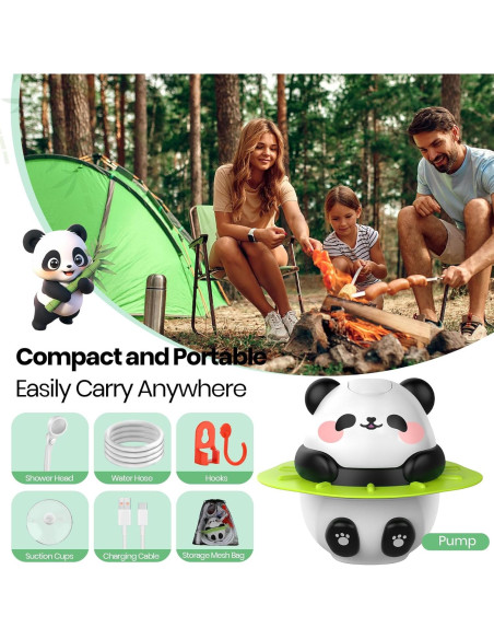 Ducha Portátil Barong Yekhna Camping 10500mAh IPX7 3 Modos