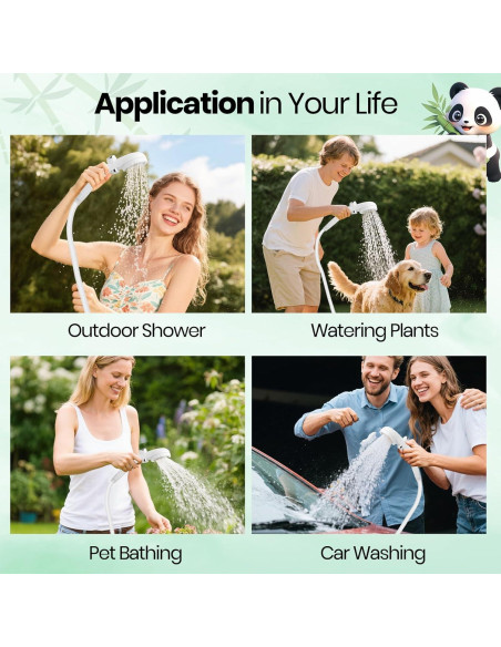 Ducha Portátil Barong Yekhna Camping 10500mAh IPX7 3 Modos